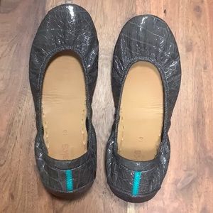Tieks, Slate Grey Croc, size 10